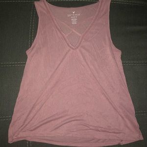 Mauve Criss Cross Tank